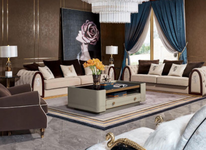 Complete Set Sofa set 431 Seat Upholstery Couches Noble Luxury Living room Furniture