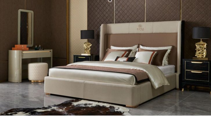 Design Bedroom 6 pcs Complete Set Bed Bedside table Dressing table
