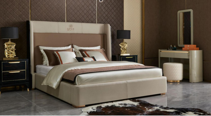 Bed Bedroom Set Design Furniture Luxury Beds 2x Bedside table 3-piece Bed frame