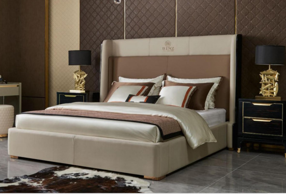 Bed Bedroom Set Design Furniture Luxury Beds 2x Bedside table 3-piece Bed frame