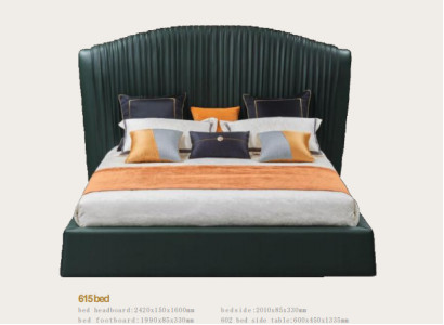 Bed Upholstery Design Luxury Double Beds Beige 180x200 Sleep Room Leather Hotel