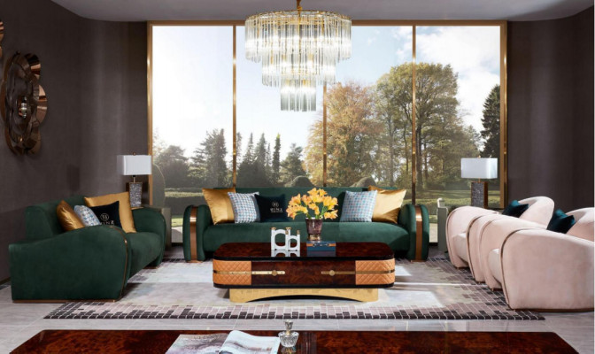 Sofa 4 Seater Sofa Upholstery Textile Sofas Design Luxury Fabric Sofas Four Seater big