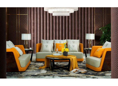 Living landscape Sofa Upholstery Sofa set 321 Seater Coffee table 4-piece. set