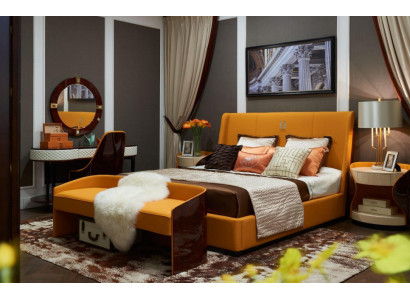 Luxury Bedroom Furniture Bed 2x Bedside table Set Beds Hotel Furniture 3pcs. Reside