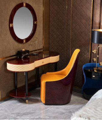 Dressing table Mirror Chair Complete Set Chest of drawers Bedroom Modern