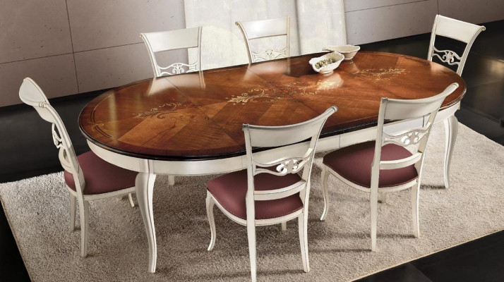 Classic r Table Wooden Table Baroque Rococo Dining Room Royal Dining table Tables