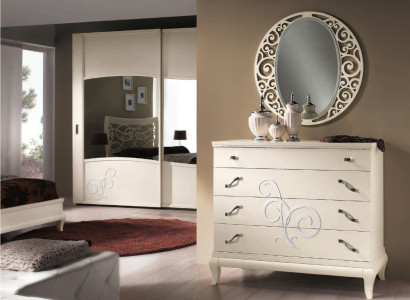 Chest of drawers Mirror Chests of drawers Wardrobe Shelf Console Furniture Italy Suite Set 2pcs.
