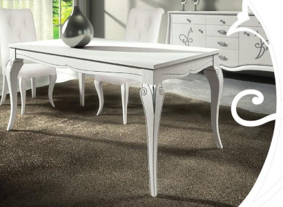 Dining table Extendable Table xxl Tables Modern Wood Ess Dining room Design White new