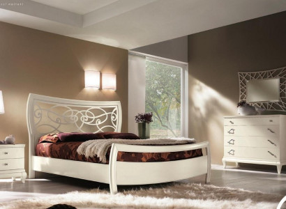 Bedroom Bed Bedside table Chest of drawers Mirror Suite Group Beds Set 5pcs.