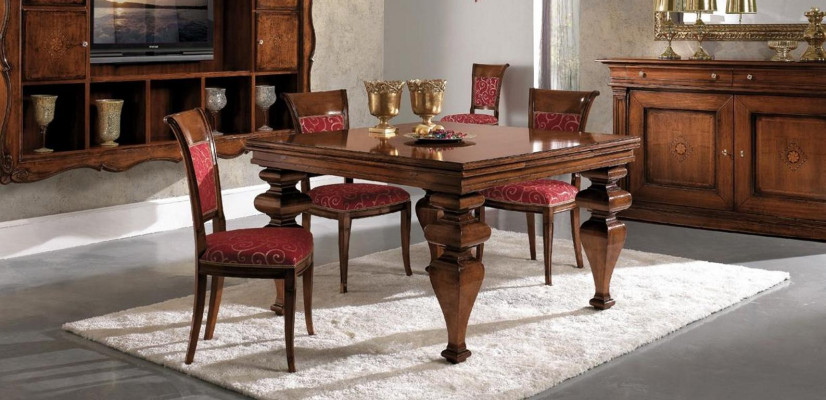 Furniture Furnishings Group Table + 4 Chair Set 5pcs. Dining table suite dining room