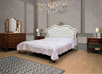Complete set of 4 for Bedroom Design modern Luxurious Bed 2x Bedside table Chest of drawers