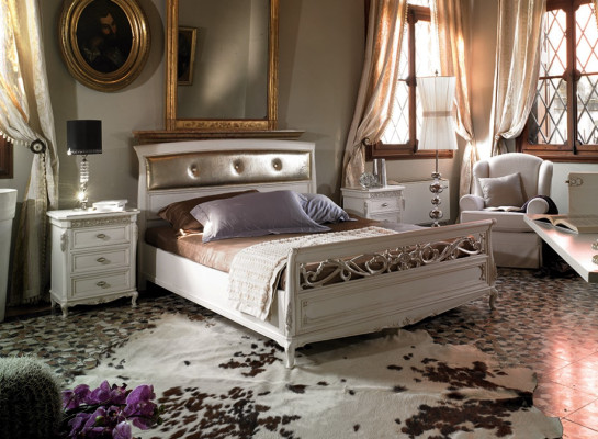 Design Bedroom Furniture Double bed Solid wood Vaccari cav giovanni Furniture new