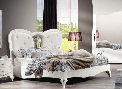 Bedroom Bed Bedside table Beds Wood Design Bed Frame Suite new Set 3pcs