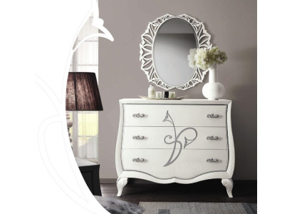 Chest of drawers Mirror Chests of drawers Wardrobe Luxury Shelf Console Furniture Group new Set 2pcs.