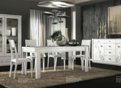 Dining room Dining table Chair Chest of drawers Display case Ess Group Table Tables Wood Set 7pcs.