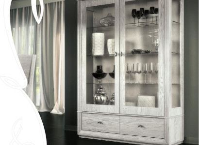 Luxury Shop Window Display Case Vitrines Glass Wardrobe Modern Wood Gray Shelf Furniture