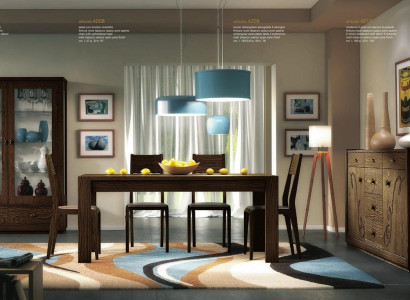 Dining group set 7 pieces. Dining room Dining table Chair Chest of drawers Display case Table Tables Wood