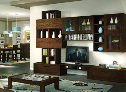 TV-cabinet Wall unit TV Wall extension wall Living room Furniture Wall units Wardrobe Shelf Wood new