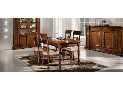 Living room Set Table 4x Chairs Seating group Dining set Dining room garnitur table set