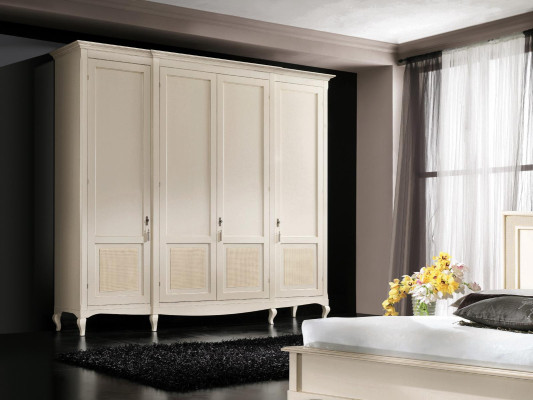 Real wood Wardrobe Wooden Cabinet Wardrobe Solid Bedroom Furniture Italy
