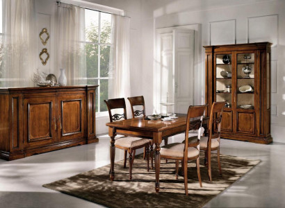 Dining room Set Suite Chairs 4x Display case Group Dining set Display cases 7 pieces. Chest of drawers