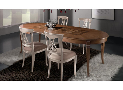 Complete Set Dining table 4x Chairs Dining room Set Ess Group Wood Table Tables 5pcs