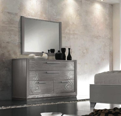 Chest of drawers Mirror Wardrobe Luxury Chests of drawers Wardrobe Shelf Console Furniture Set 2pcs.