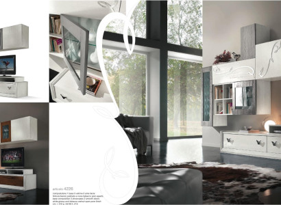 Wall unit Design Wall Cabinet Shelf Living room Wood Cabinets Display case Wall Shelves