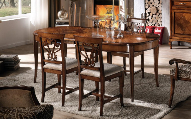 Furniture Furnishings Group Table + 4 Chair Set 5pcs. Dining table suite dining room