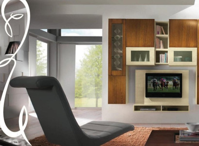 Living room TV-cabinet wall cabinet Shelf tv Wood Cabinets Display case Wall Shelves Italy new