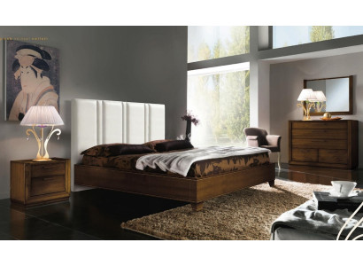 Bedroom Bed Bedside table Chest of drawers Mirror Double Upholstery Beds Luxury 5pcs.