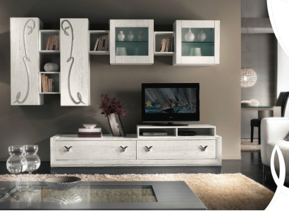 Wall unit Display case TV-cabinet Sideboard Wardrobe Wall Modern tv Wood Suite Set Furniture