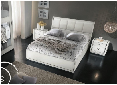 Suite Set 3pcs.Bedroom Bed Bedside table Group Double Beds Luxury Beds