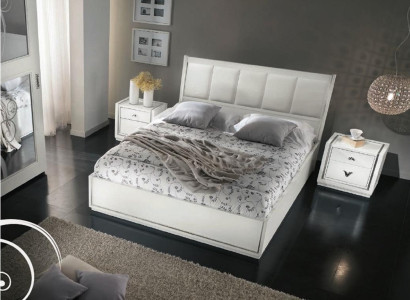 Suite Set 3pcs.Bedroom Bed Bedside table Group Double Beds Luxury Beds