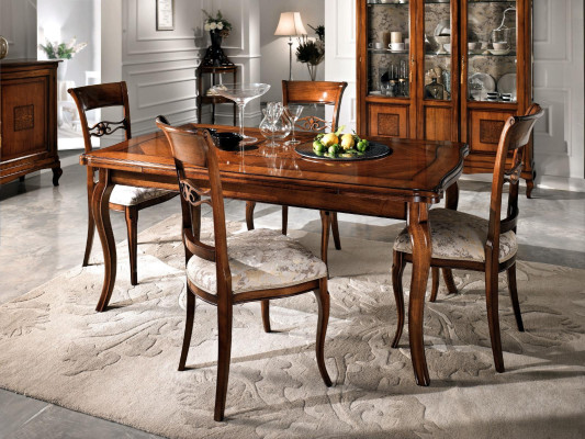 Dining room Chairs Luxury 4x Armchair Chair Wood Brown Chairs Living room Furniture Group
