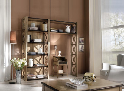 Bookcase Table Shelf Wardrobe 2pcs Office Furnishings Solid Wood Desk