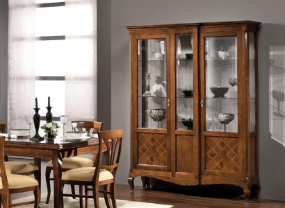 Display case Wood Luxury Cabinets Classic Sideboard Wardrobe Furniture Italian Brown
