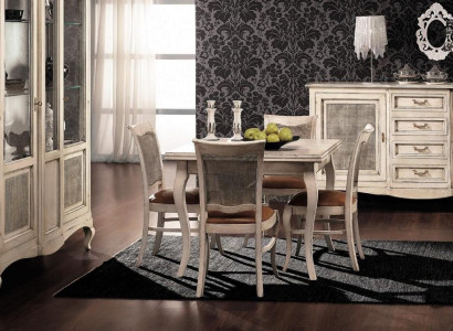 Furniture Furnishings Group Table + 4 Chair Set 5pcs. Dining table suite dining room