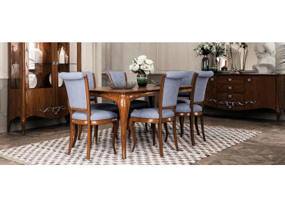 Furniture Furnishings Group Table + 6 Chair Set 7pcs. Dining table suite dining room