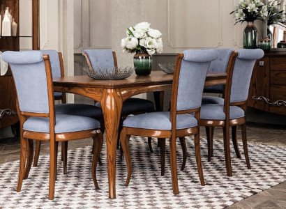 Furniture Furnishings Group Table + 6 Chair Set 7pcs. Dining table suite dining room
