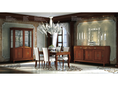 Design Set 7-piece Dining room Dining table Chair Chest of drawers Display case Group Dining Tables Wood