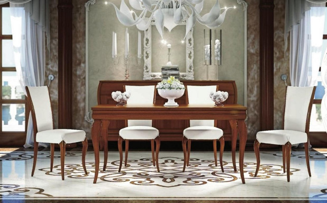 Luxury Dining table Table Tables Dining Wood Modern Design Extendable Dining room Italy