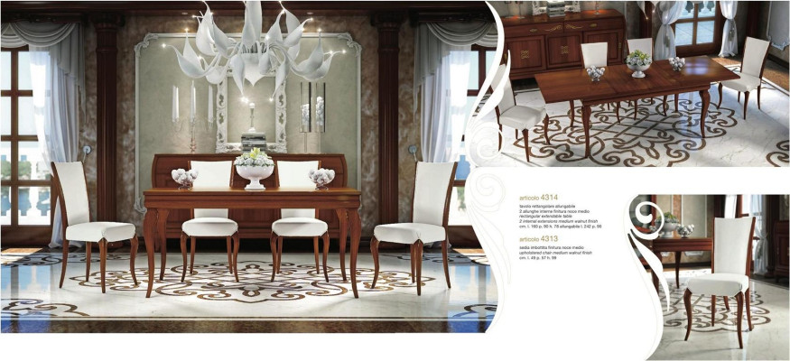 Luxury Dining table Table Tables Dining Wood Modern Design Extendable Dining room Italy