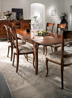 Modern Table Dining room sliding table design natural wood Dining table Real wood Furniture