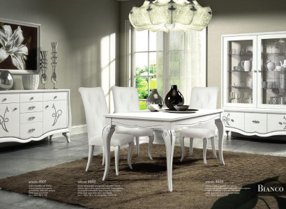 Dining room Dining table Chair Chest of drawers Display case Group Table Wood Tables Lux Set 7pcs.