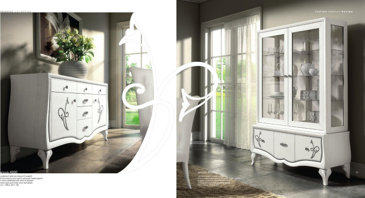 Luxury Display Case Glass Wardrobe Antique Style Modern Wood Showcases Italian Furniture