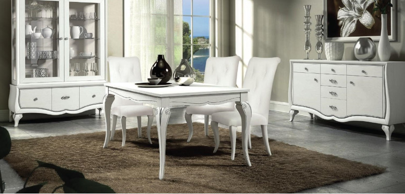 Table Wood Tables Modern Design Dining room Dining Luxury Italy Dining table Extendable