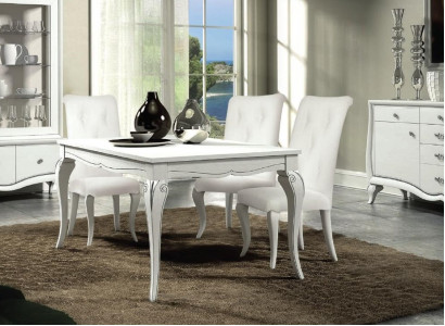 Table Wood Tables Modern Design Dining room Dining Luxury Italy Dining table Extendable