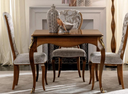 Complete Set Dining table 4x Chairs Dining room Set Ess Group Wood Table Tables 5pcs