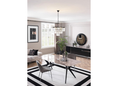 Ess Dining room Set Table 4x Chairs Set Suite Upholstery Designer 5pcs